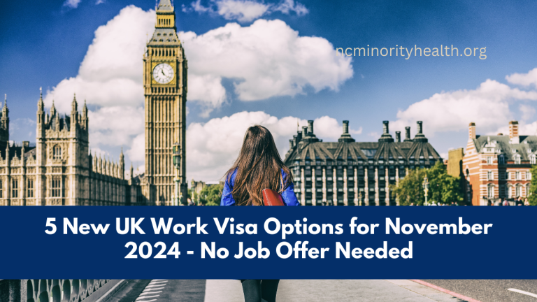 5 New UK Work Visa Options for November 2024 - No Job Offer Needed