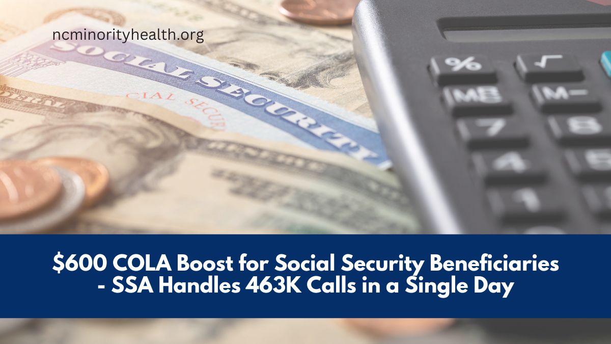 $600 COLA Boost for Social Security Beneficiaries - SSA Handles 463K Calls in a Single Day