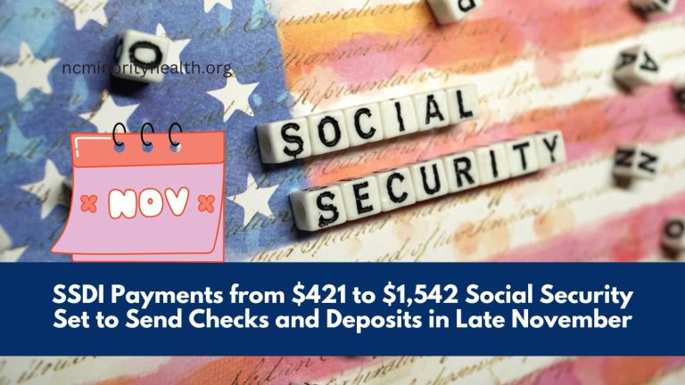 SSDI Payments from $421 to $1,542 Social Security Set to Send Checks and Deposits in Late November